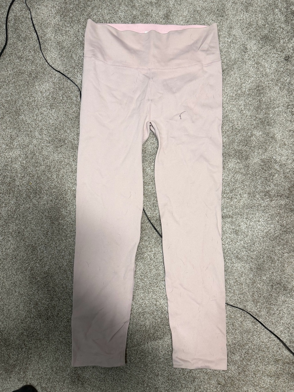 Light Pink High-Waist Women's Stretch Leggings